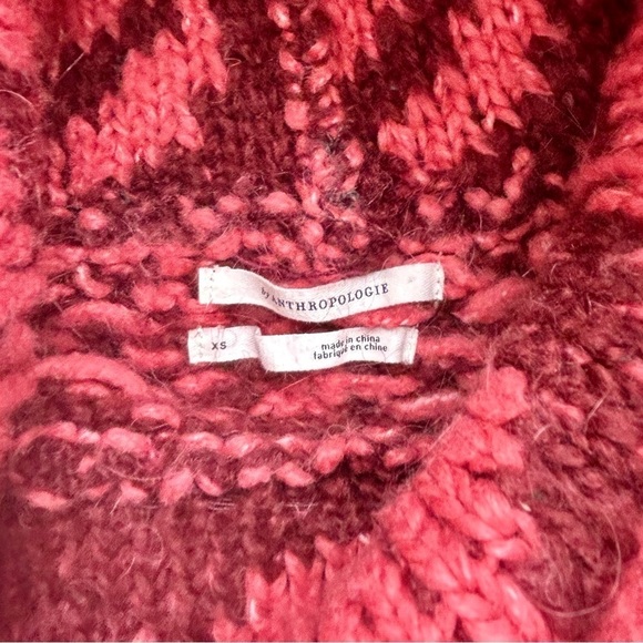 Anthropologie Ginny Oversized Houndstooth Sweater Turtleneck Cowl Neck Cropped - Picture 12 of 14